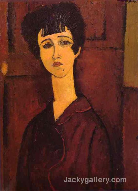 Portrait of a girl (Victoria) by Amedeo Modigliani paintings reproduction